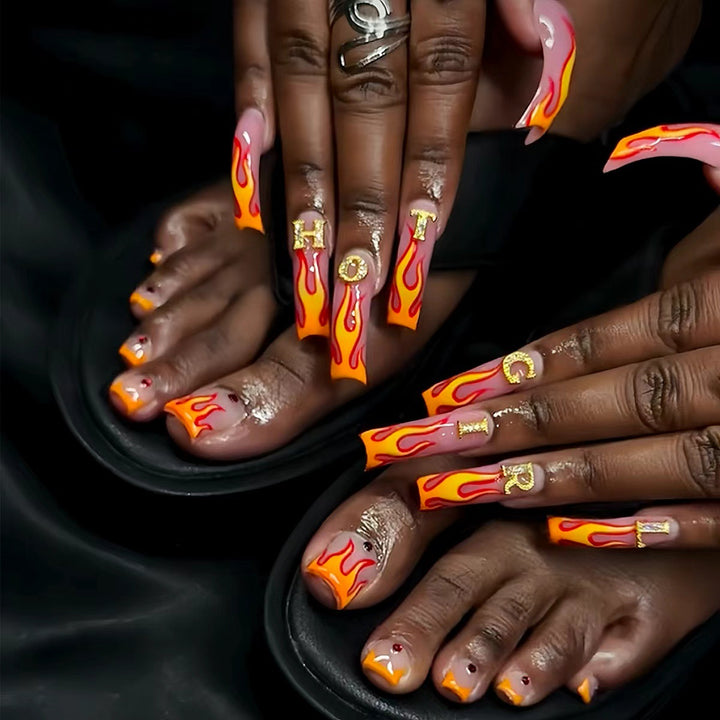 Artistic Flame Nail Art Set Kalsten
