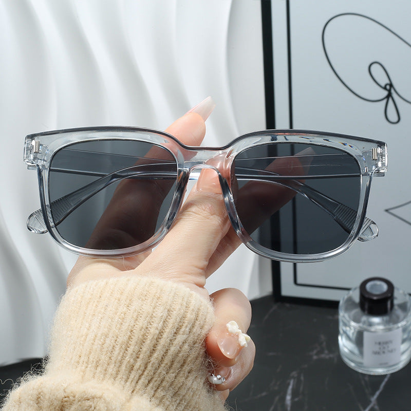 Women Fashionable Square Sunglasses with Transparent Frame Kalsten