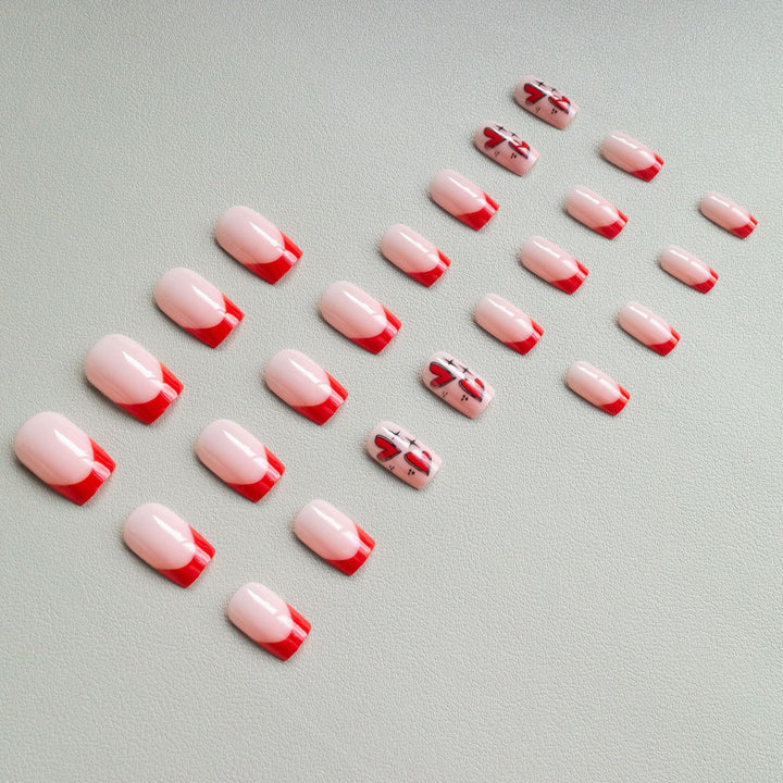 Artistic Heart Accent Acrylic Nail Art