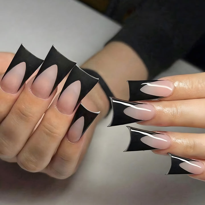 Artistic Stiletto Press-On Nail Set with Unique Negative Space Design Kalsten