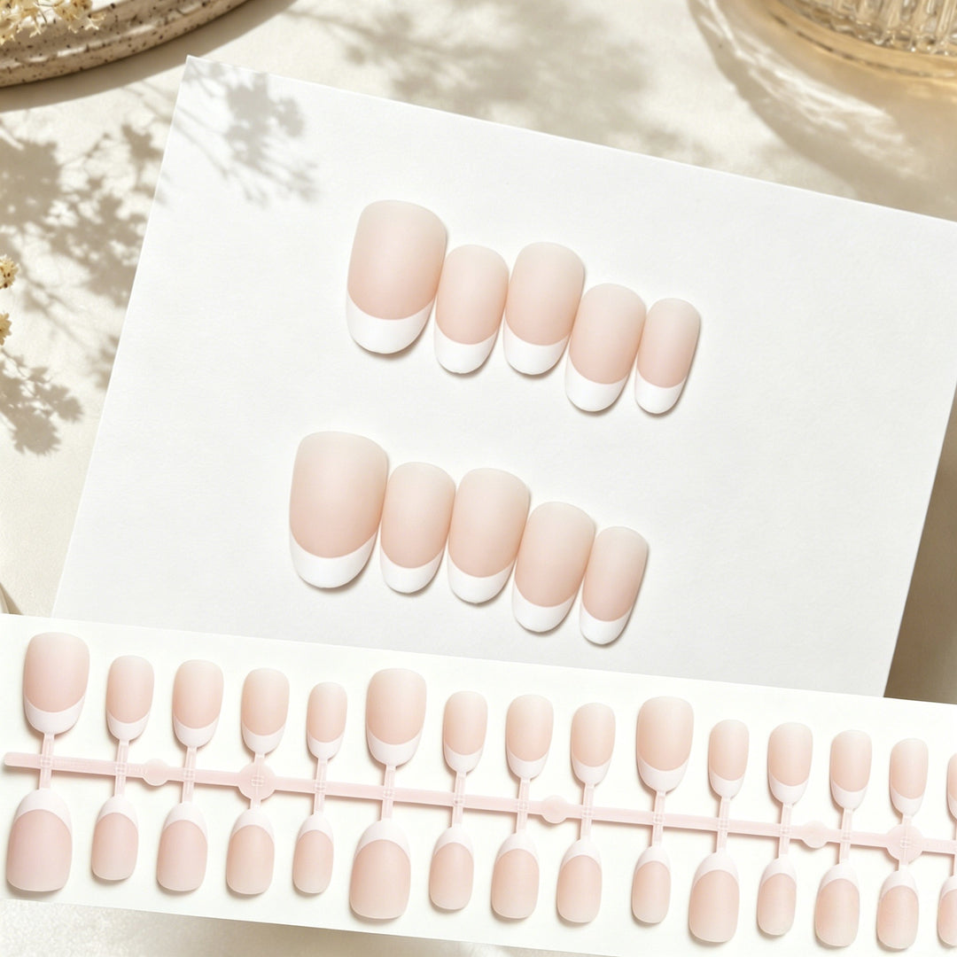 Premium French Tip Press-On Nail Set