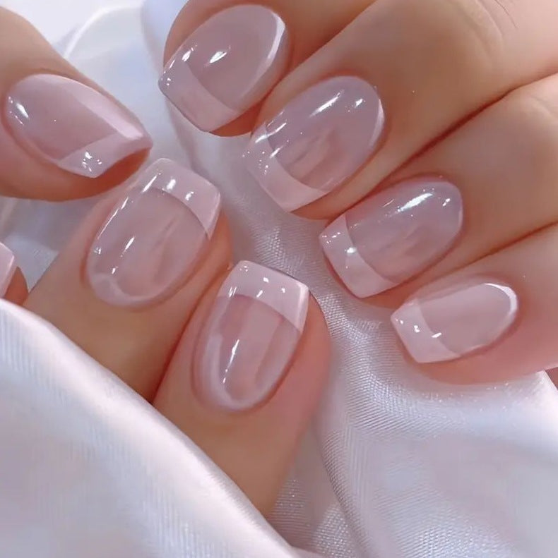 Elegant French Tip Gel Nail Art Kalsten