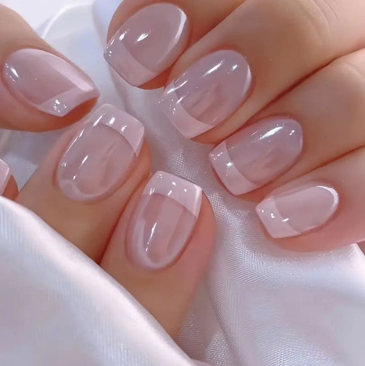 Elegant French Tip Gel Nail Art Kalsten
