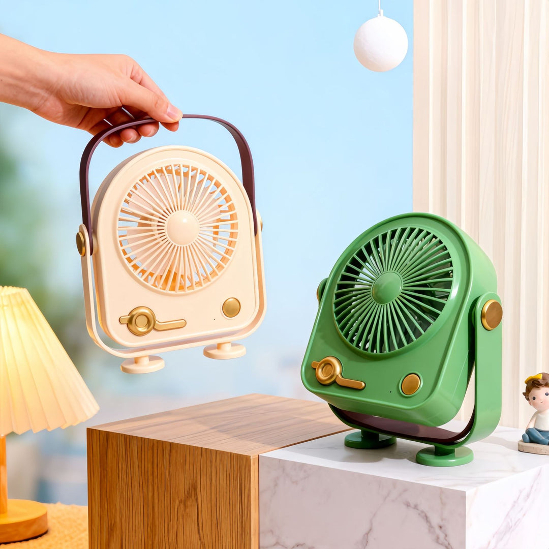 Ladies portable desk fan with ergonomic design and USB connection Kalsten