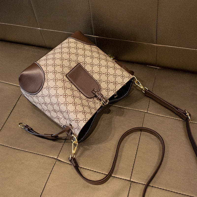Elegant Monogrammed Bucket Handbag