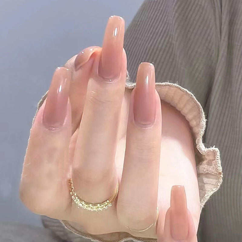 Natural Glossy Press-On Nails