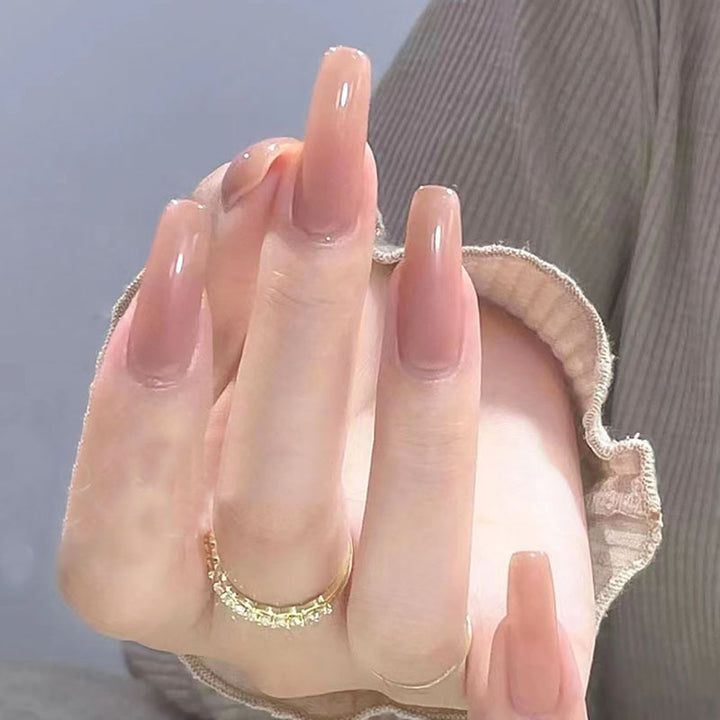 Natural Glossy Press-On Nails