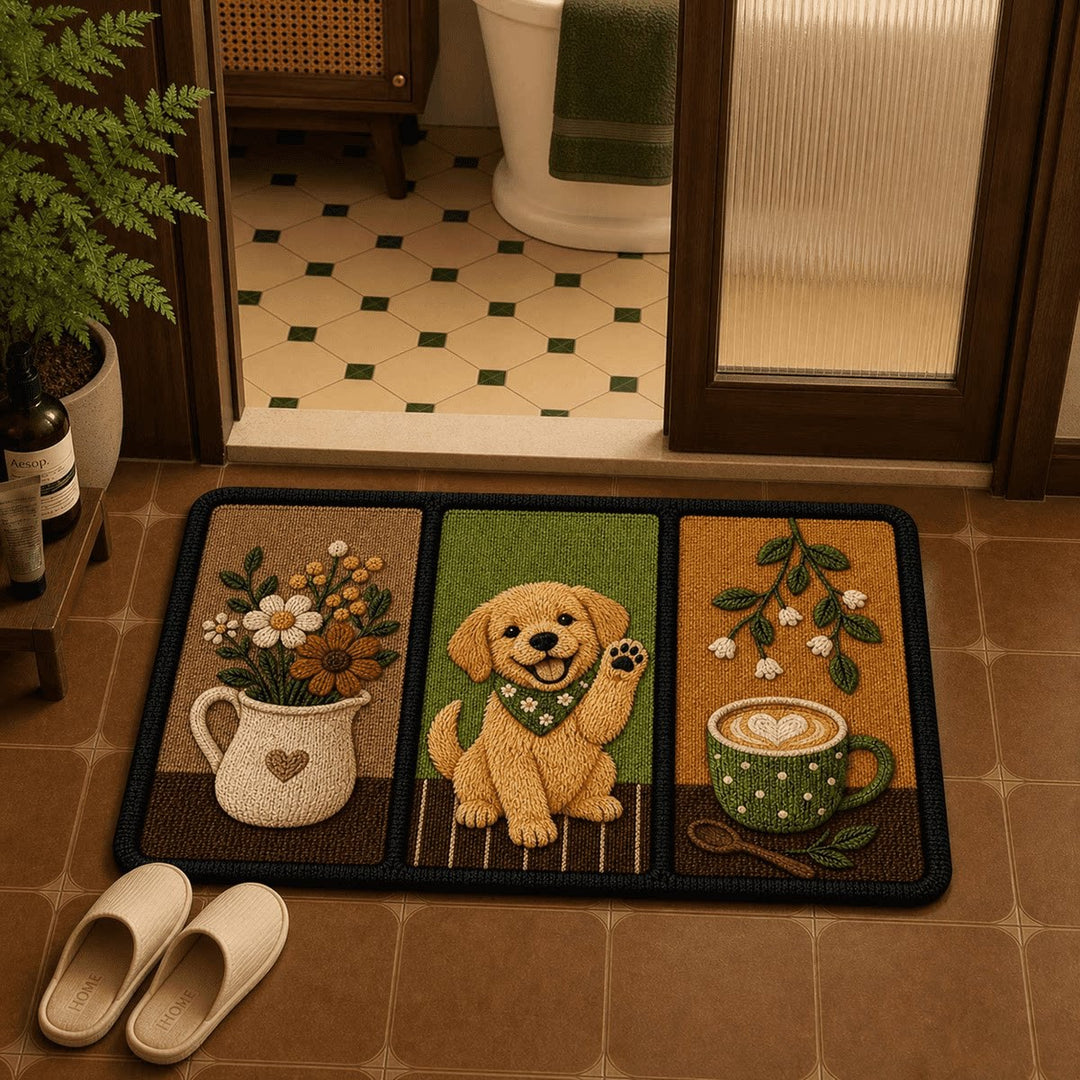 Decorative Dog-Themed Area Mat