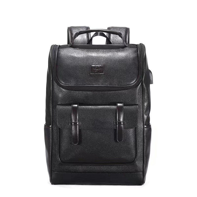 Premium Textured Leather Backpack