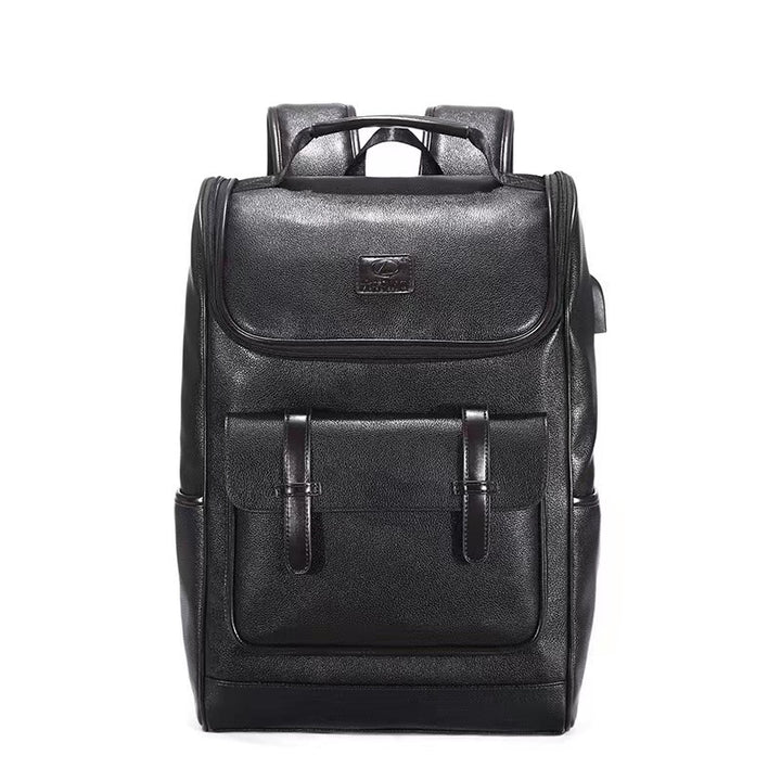 Premium Textured Leather Backpack