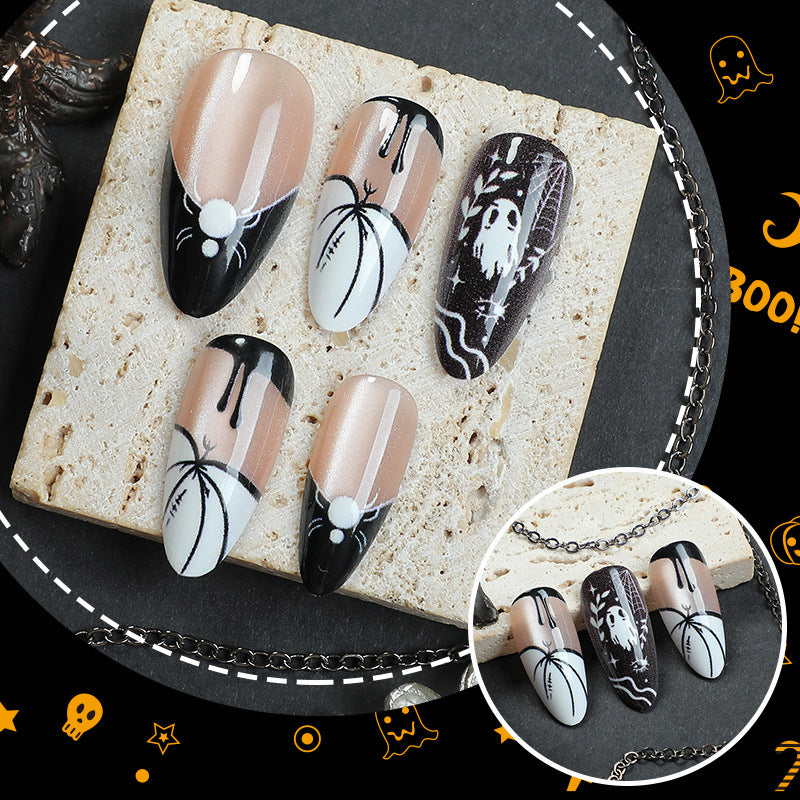 Halloween-Themed Spooky Press-On Nail Set