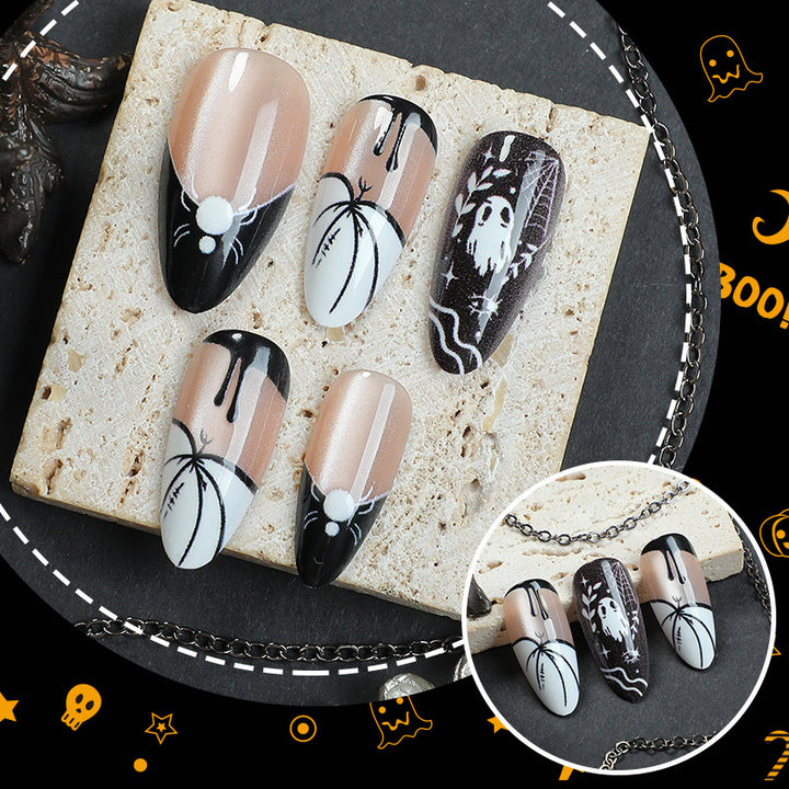 Halloween-Themed Spooky Press-On Nail Set