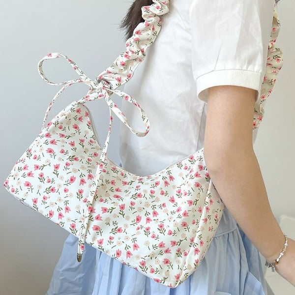 Elegant Floral Print Sling Bag