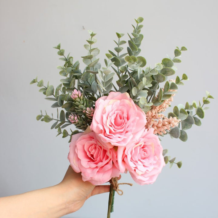 Lifelike Yellow Rose Bouquet Arrangement