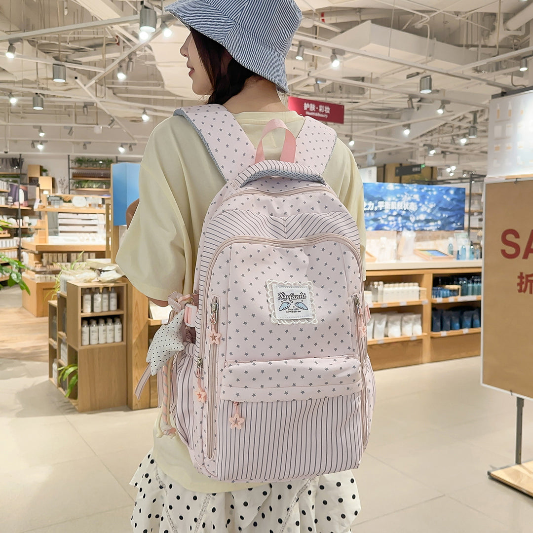 Whimsical Star-Embellished School Backpack Kalsten