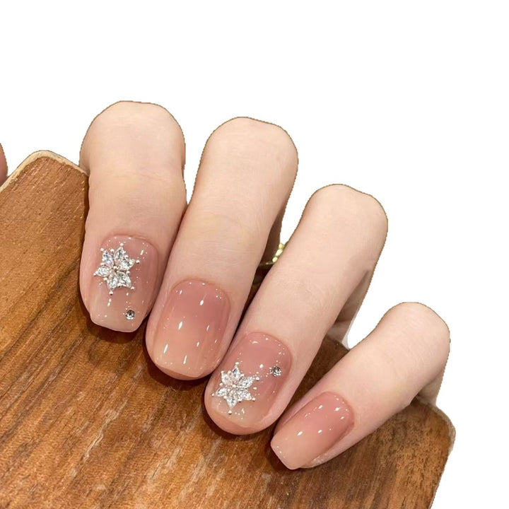 Elegant Rhinestone Embellished Press-On Nail Set