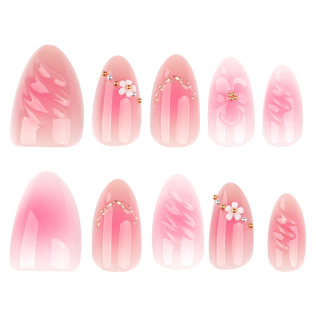Artistic nail design with floral accents Kalsten
