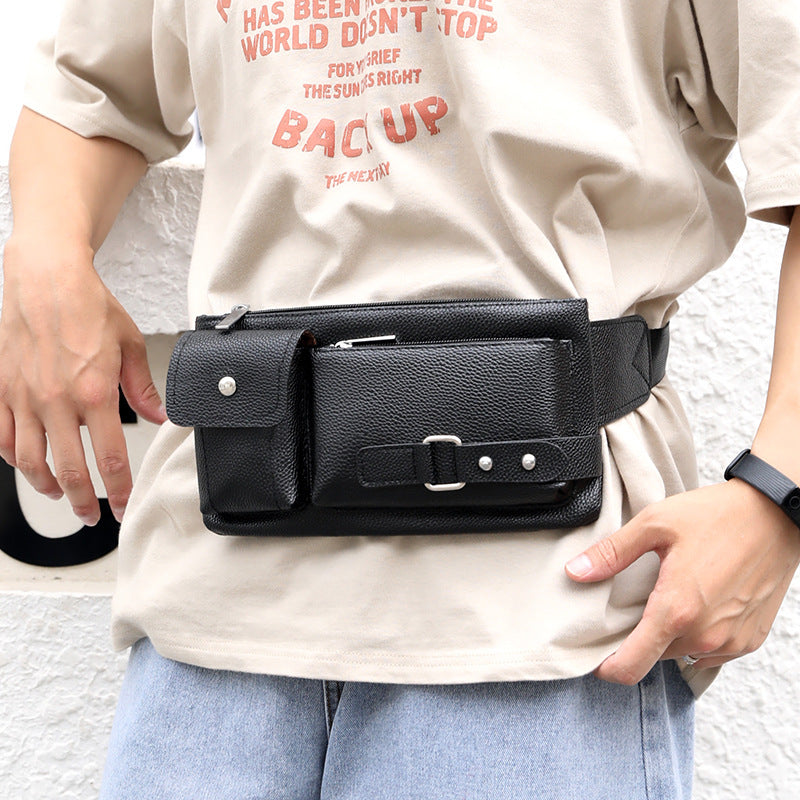 Fashionable Leather Messenger Belt Bag