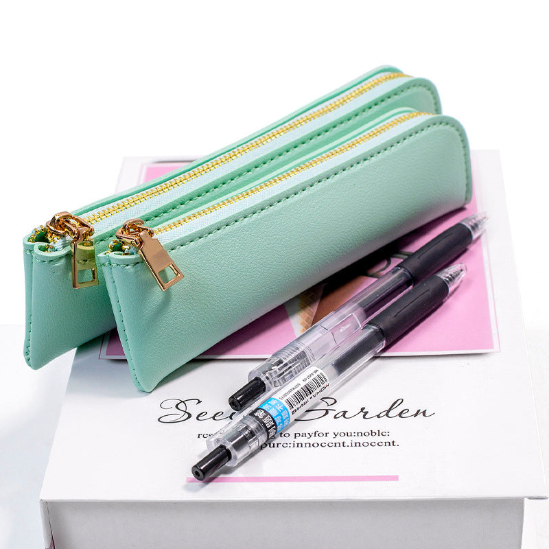 Premium Leather Zippered Pencil Case Kalsten