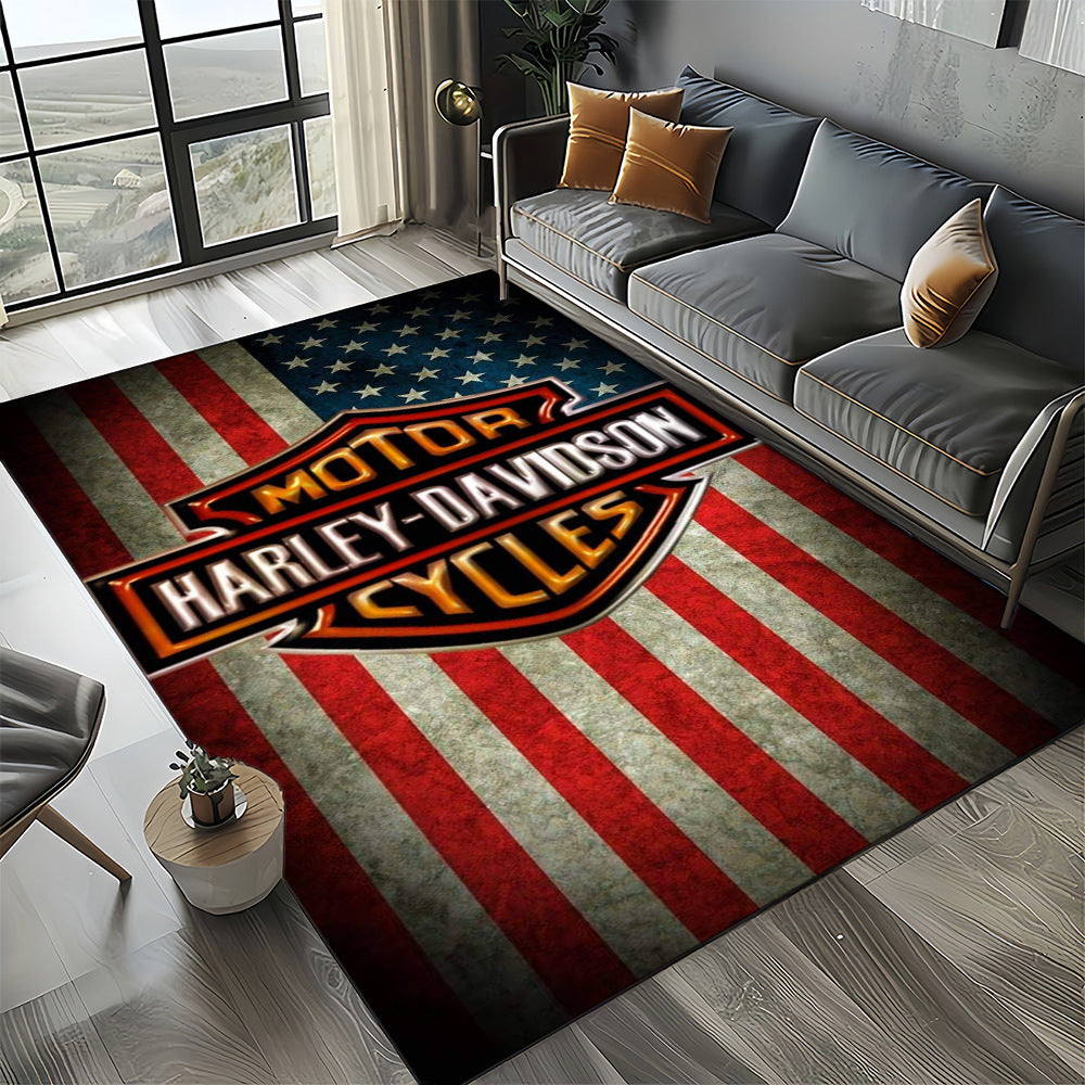 Harley Davidson Logo Area Rug
