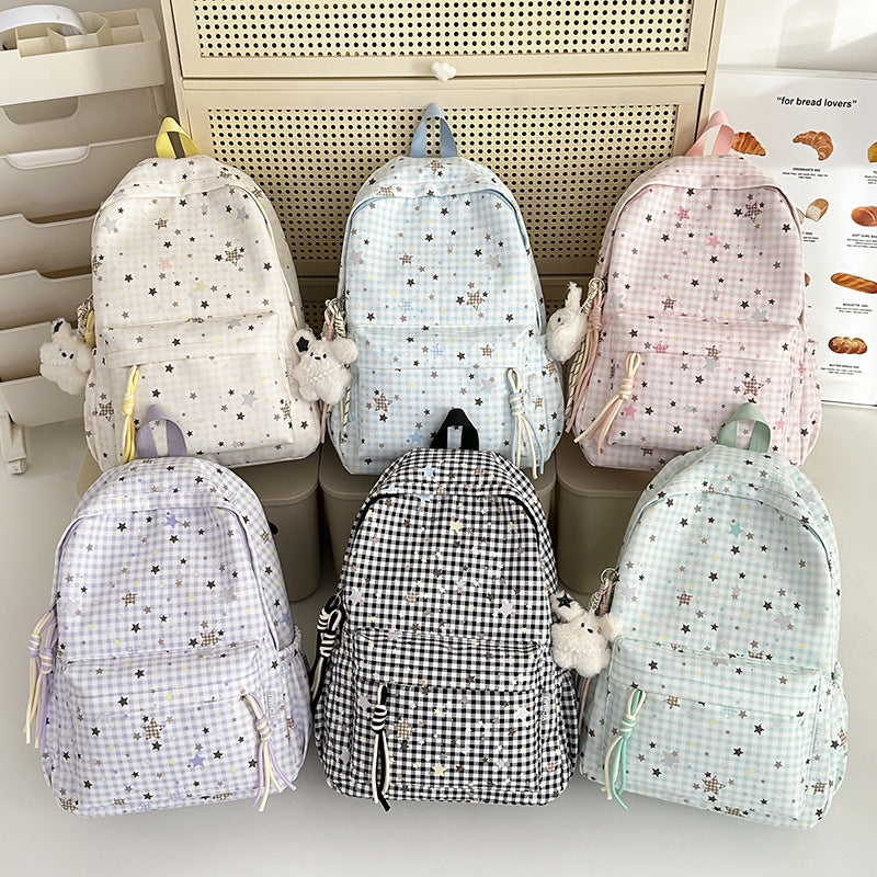 Cute Decorative Star-Embellished Backpack Kalsten