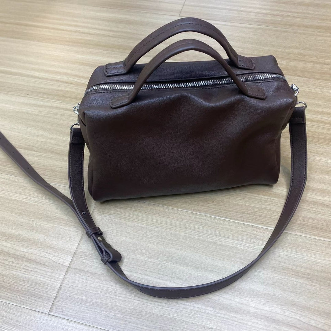 Premium Leather Handheld Satchel