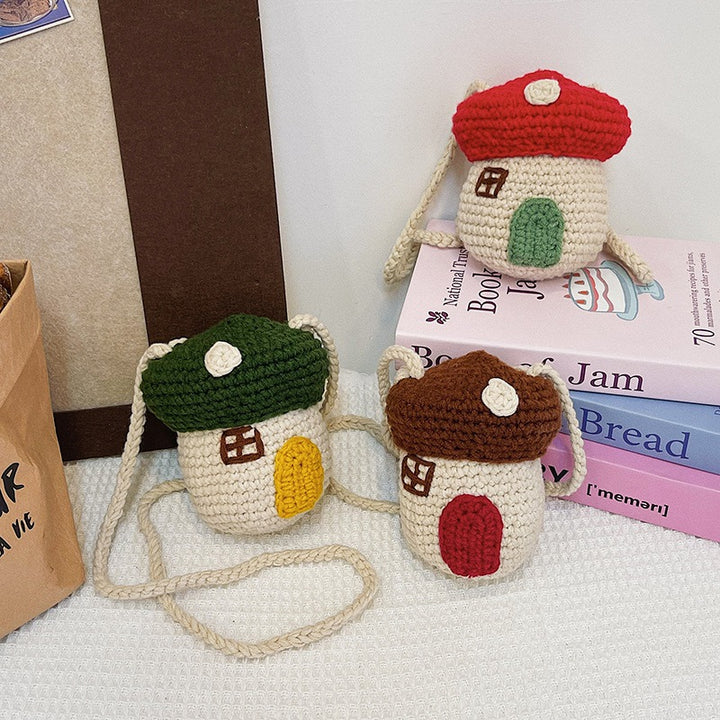 Crochet House-Themed Mini Backpack