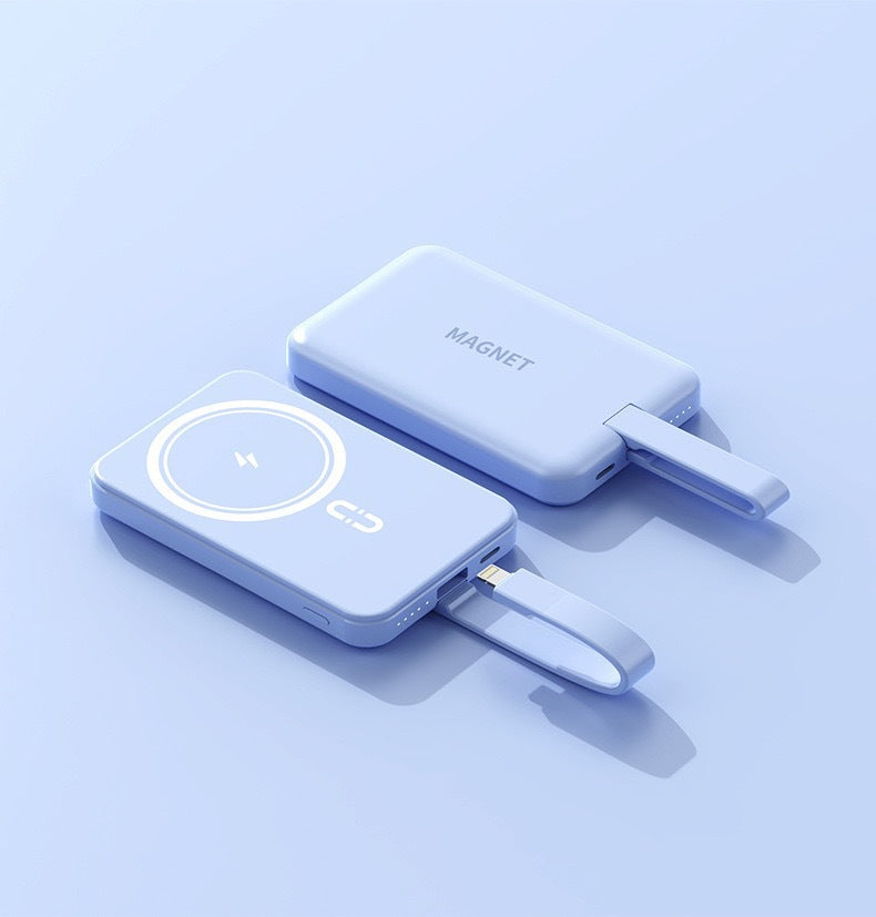 Magnetic power bank with wireless charging function and integrated quick charging Kalsten
