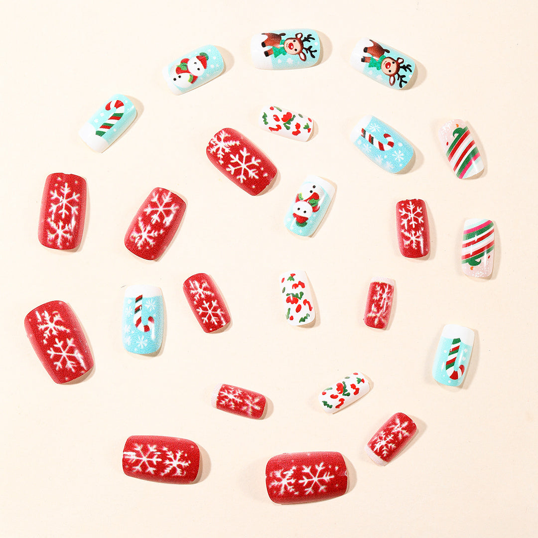 Artistic Christmas-Themed 3D Nail Art Extensions Kalsten
