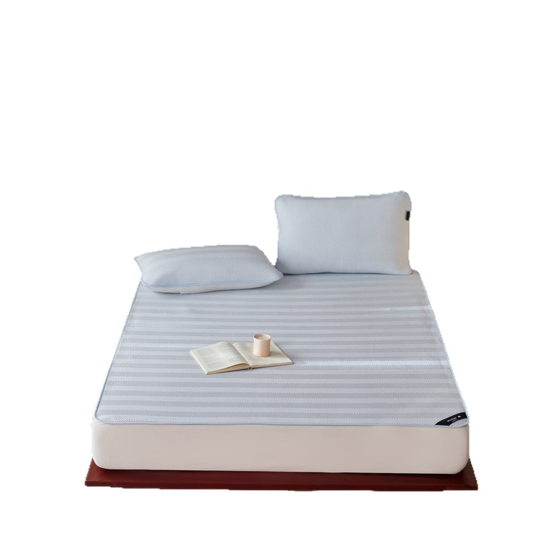 Breathable mattress topper with non-slip bottom and moisture-regulating structure