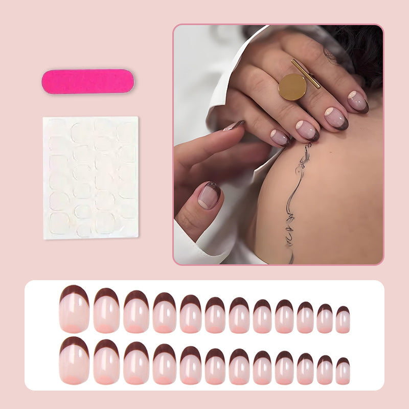 Acrylic nail set with elegant French tips and high-quality details Kalsten
