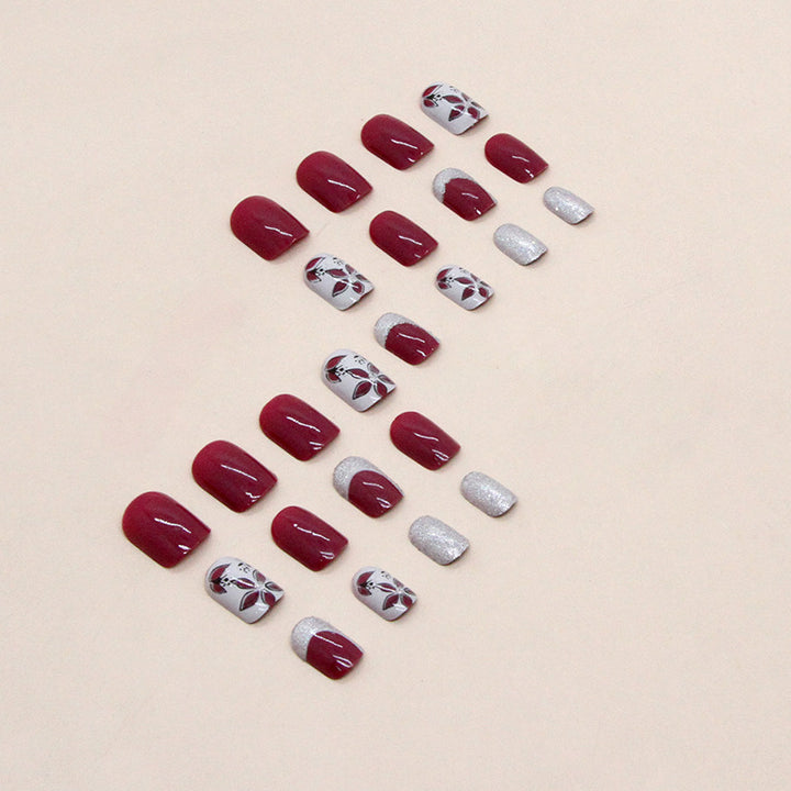 Elegant Floral Press-On Nail Art Kit Kalsten