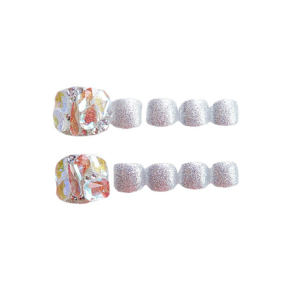 Decorative Press-On Toenail Art Set 1790727291
