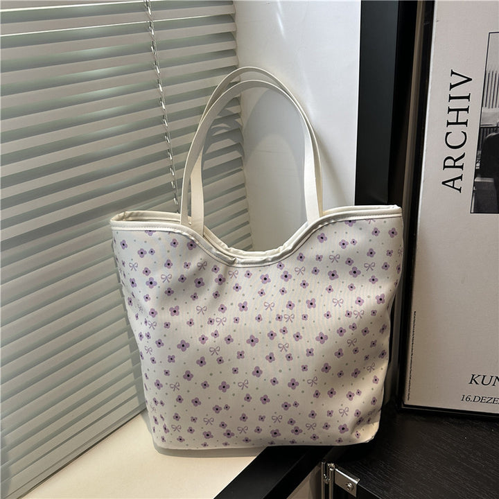 Floral Print Shopping Tote Bag Kalsten