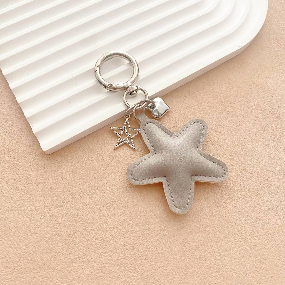 Starfish-Shaped Leather Keychain kalsten