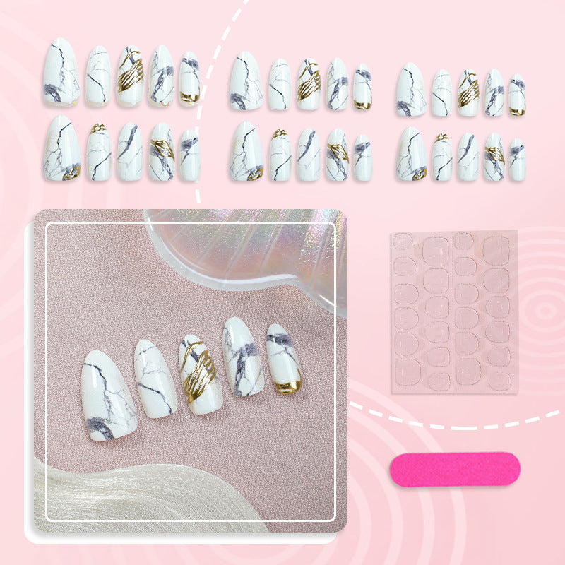 Marble Effect Press-On Nails