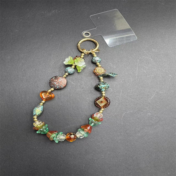 Floral Beaded Charm Keychain Kalsten