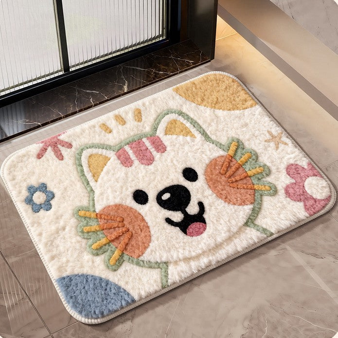 Cute Cat-Themed Bath Mat