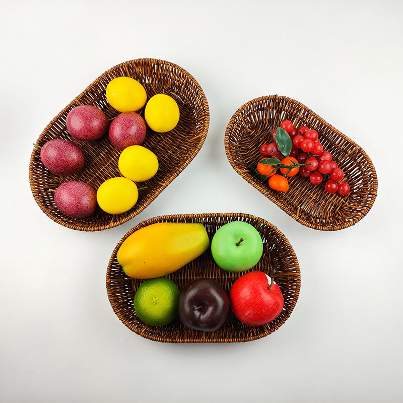 Elegant Woven Serving Basket Set Kalsten