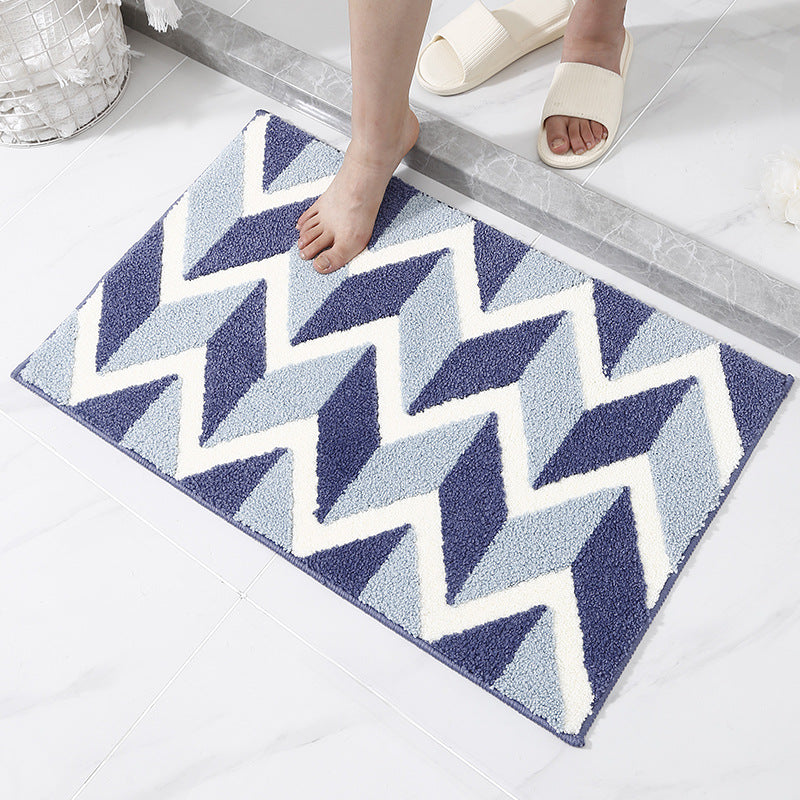 Floral Patterned Bath Mat for Bathroom