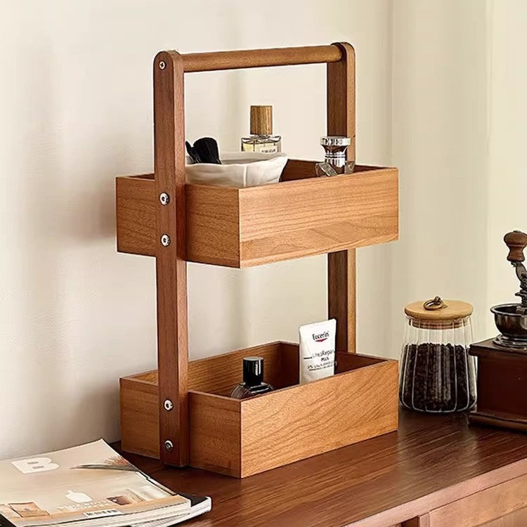 Wooden Multi-Tiered Cosmetic Organizer Kalsten