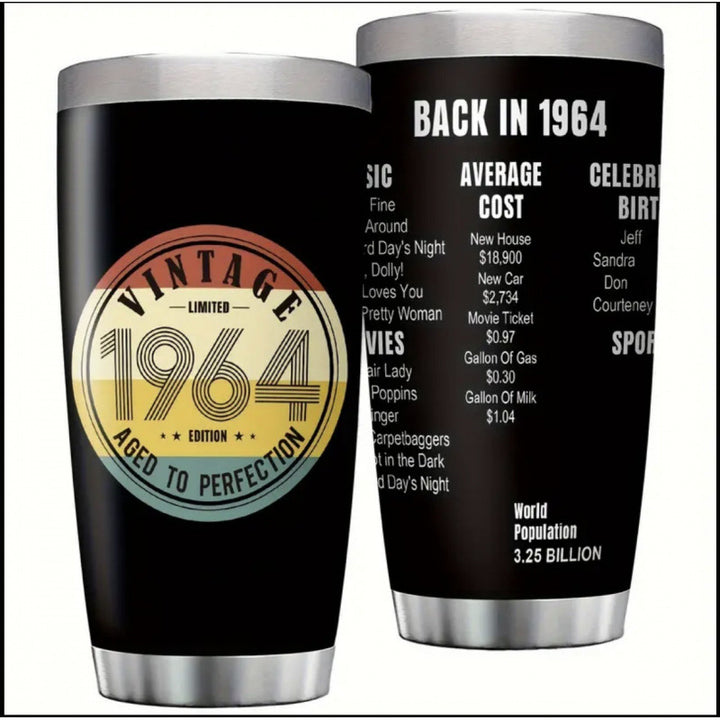 Double-Wall Vacuum Insulated Stainless Steel Travel Tumbler With Spill-Resistant Lid And Printed Cow Sunflower Design