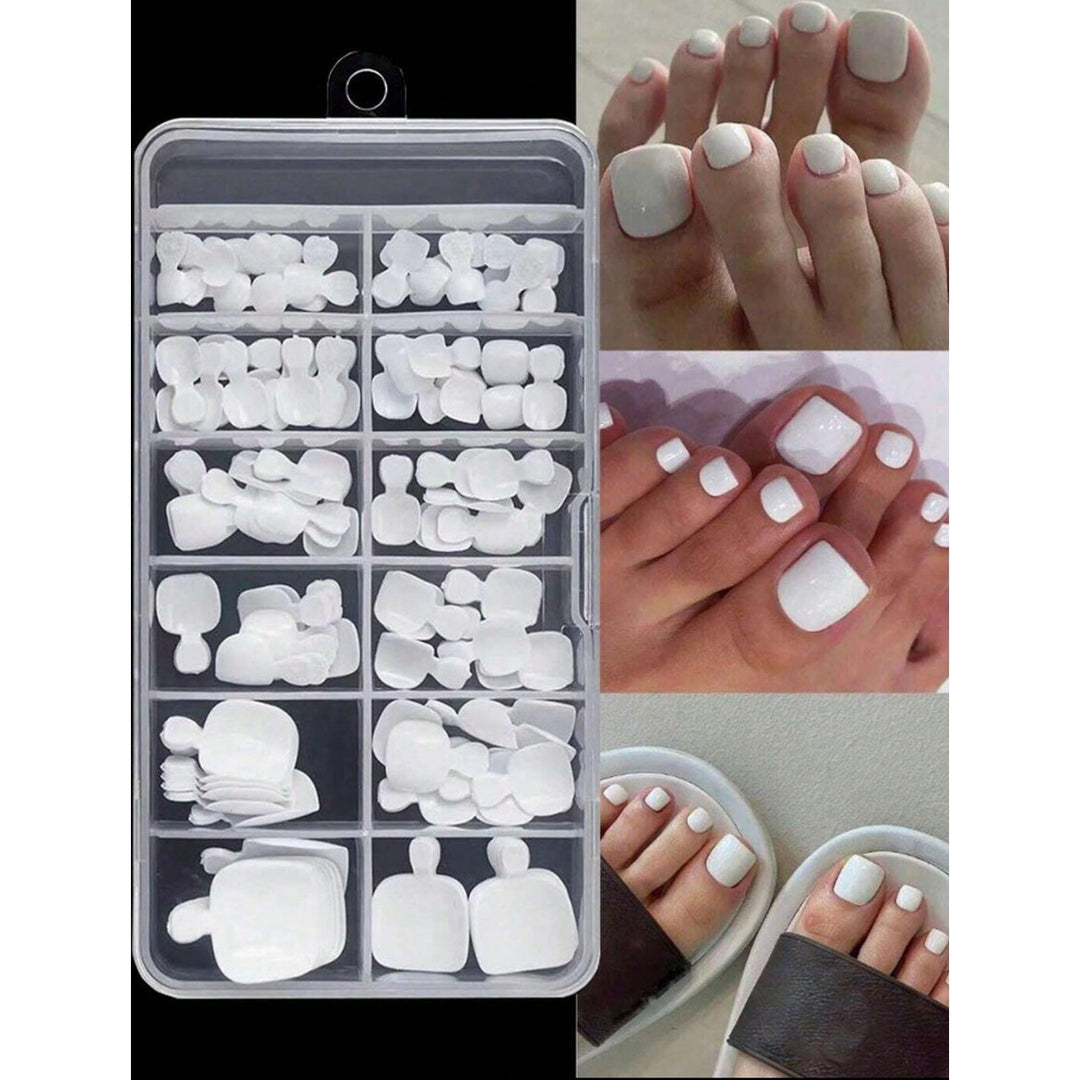 Full Coverage Press-On Toenail Tips Set