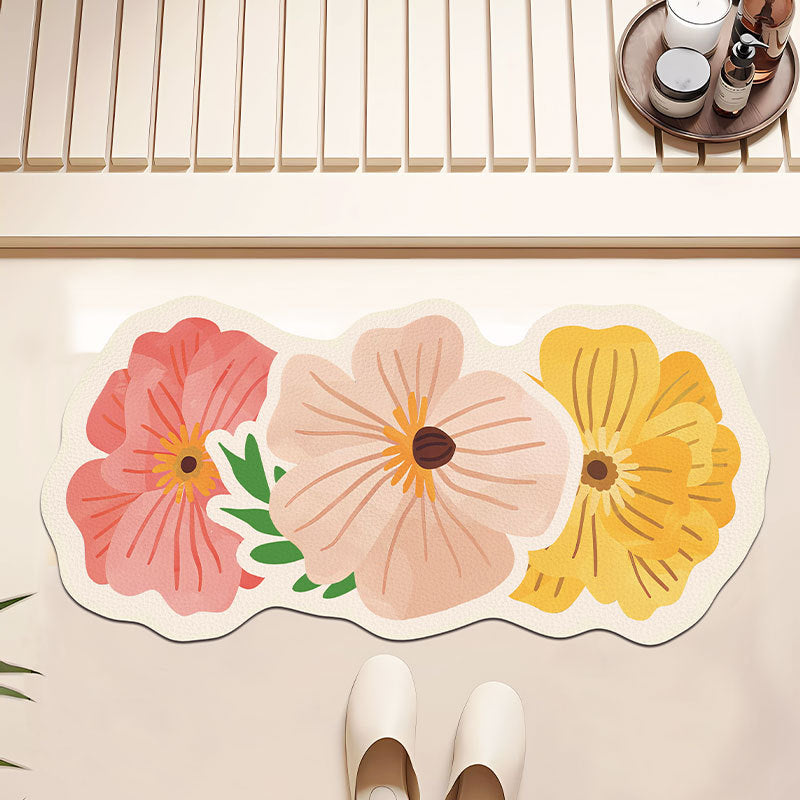 Decorative Floral Bath Mat Kalsten