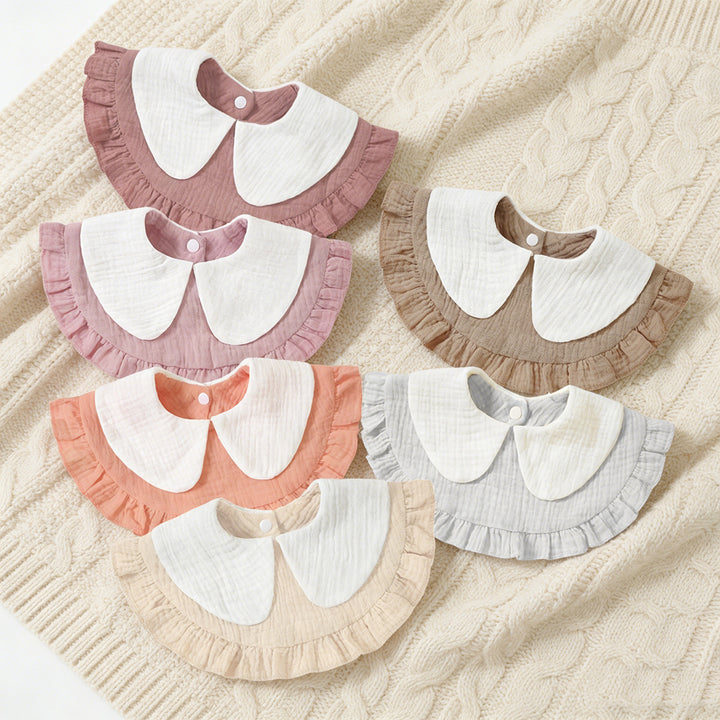 Ruffled Muslin Baby Bib kalsten