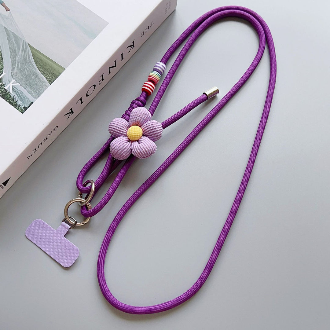 Decorative Flower Charm Phone Lanyard Kalsten