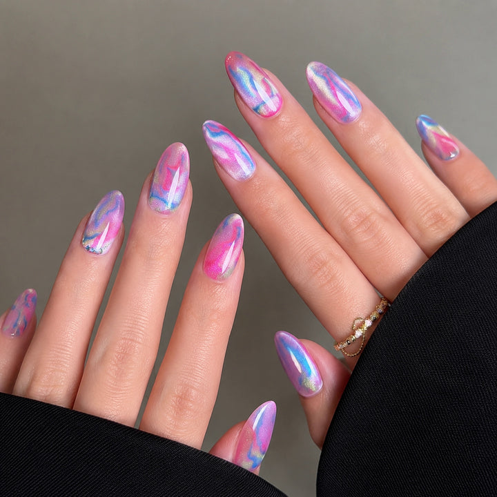 Marbled Fantasy Press-On Nail Tips Kalsten