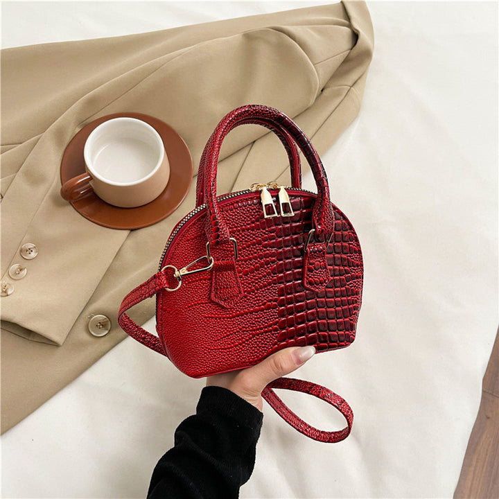 Crocodile-Embossed Mini Satchel Bag Kalsten