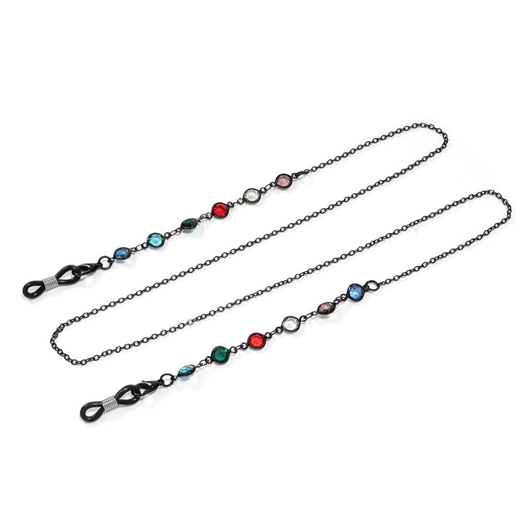 Artistic Crystal-Enhanced Eyewear Chain kalsten