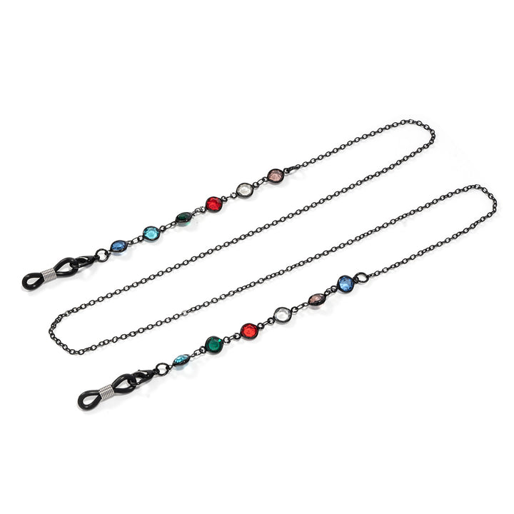 Artistic Crystal-Enhanced Eyewear Chain kalsten